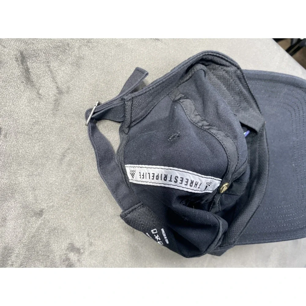 Adidas Hat Cap Strap Back Black Feather Light Aeroready Tennis Golf‎ Signature